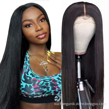 High Quality Raw Cambodian Hair Swiss Lace Wig For Black Women 100% Brazilian Virgin Cuticle Aligned Lace Front Human Hair Wig